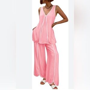 Cicy Bell Summer Pink Loungewear outfit NWT